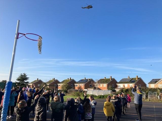 It is always exciting to watch Santa and the fabulous RAF doing a fly past.